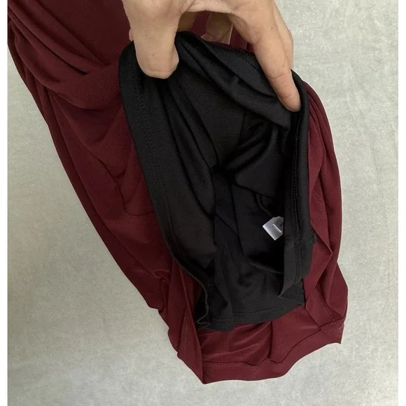 Boston Proper Dress Women 8 Burgundy Red Revenge Holiday Cocktail Cutout Scarlet - Picture 6 of 9